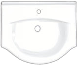 Bijeli keramički umivaonik za kupaonski ormarić Naturel Pro 66 x 51 cm s otvorom za pro slavinu u sredini