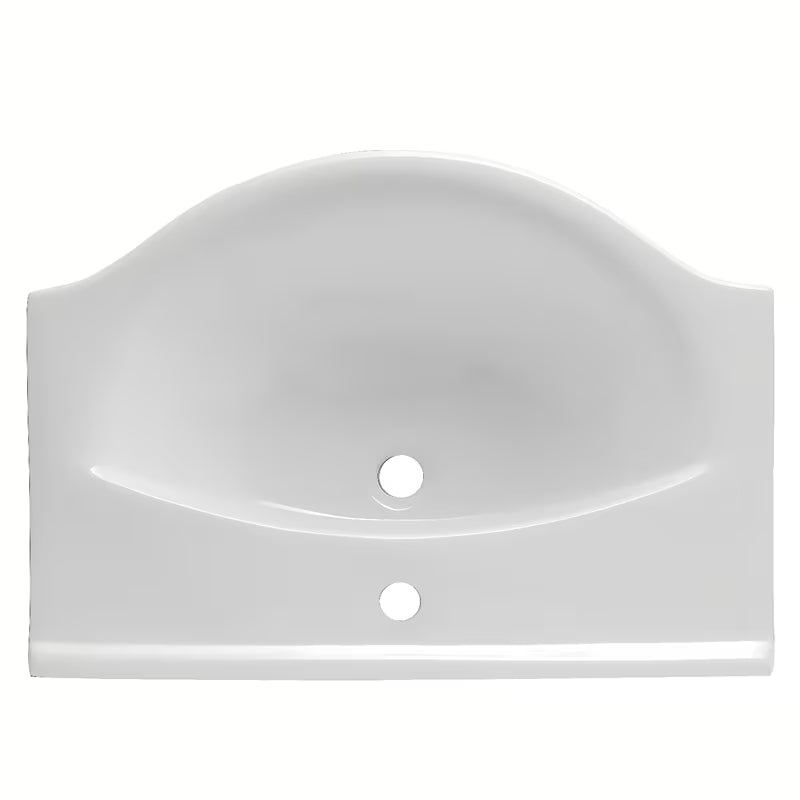 Bijeli keramički umivaonik za kupaonski ormarić Naturel Pro 70x51 cm s otvorom pro za slavinu u sredini
