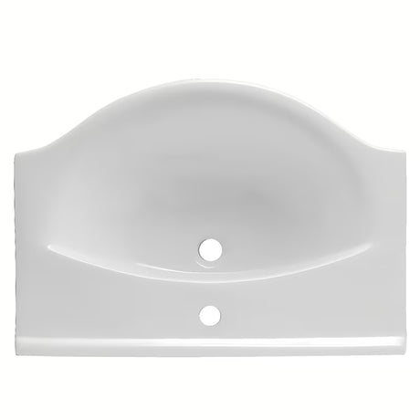 Bijeli keramički umivaonik za kupaonski ormarić Naturel Pro 70x51 cm s otvorom pro za slavinu u sredini