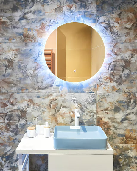 Okruglo LED ogledalo Naturel Project 80x80 cm s folijom protiv zamagljivanja i zaštitom IP44