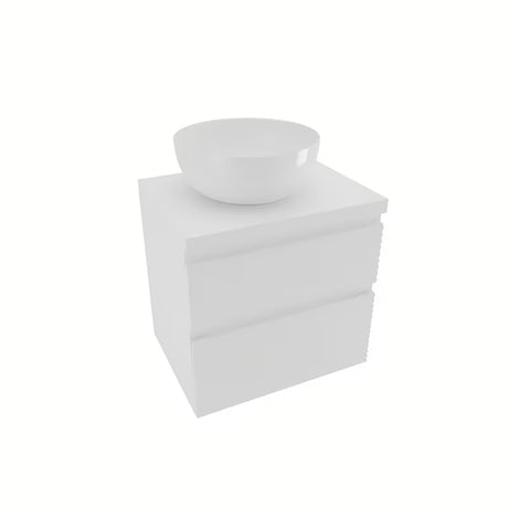 Viseća kupaonski ormarić ispod umivaonika Naturel Savona u bijeloj sjajnoj boji s profiliranom frontom