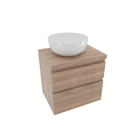 Viseća kupaonski ormarić ispod umivaonika Naturel Savona u dekoru hrasta halifax s dvije ladice