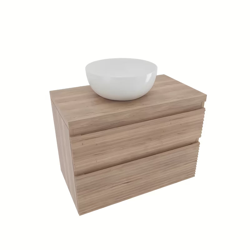 Viseća kupaonski ormarić ispod umivaonika Naturel Savona u dekoru hrasta Halifax s dvije ladice