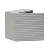 Niska viseća kupaonski ormarić Naturel Savona u mat sivoj boji s glodanim dizajnom