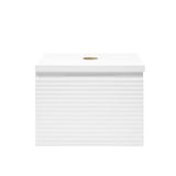 Viseća kupaonski ormarić ispod umivaonika Naturel Savona u bijelom sjaju s glodanom frontom.