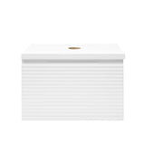 Viseća ormarić ispod umivaonika Naturel Savona u bijelom sjaju s glodanim dizajnom