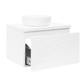 Viseća ormarić ispod umivaonika Naturel Savona u bijelom sjaju s glodanim dizajnom