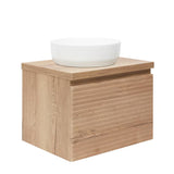 Viseća ormarić ispod umivaonika Naturel Savona u dekoru hrasta halifax mat s glodanom frontom