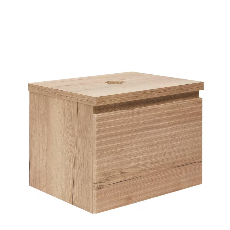 Viseća ormarić ispod umivaonika Naturel Savona u dekoru hrasta halifax mat s glodanom frontom