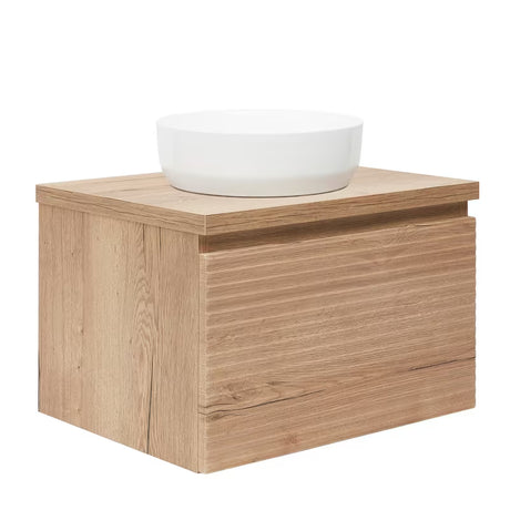 Viseća ormarić ispod umivaonika Naturel Savona u dekoru hrasta halifax mat s glodanom frontom