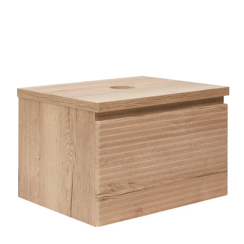 Viseća ormarić ispod umivaonika Naturel Savona u dekoru hrasta halifax mat s glodanom frontom