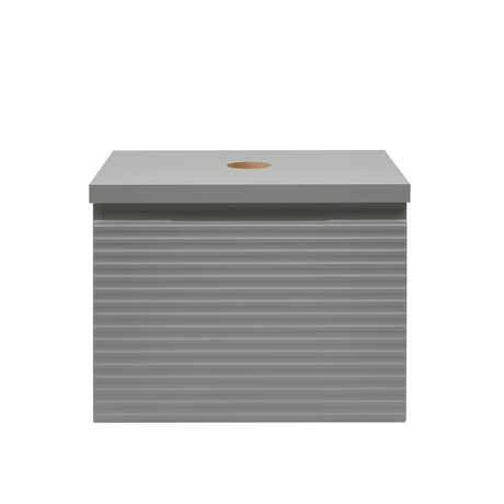 Viseća ormarić ispod umivaonika Naturel Savona u mat sivoj boji s glodanim dizajnom