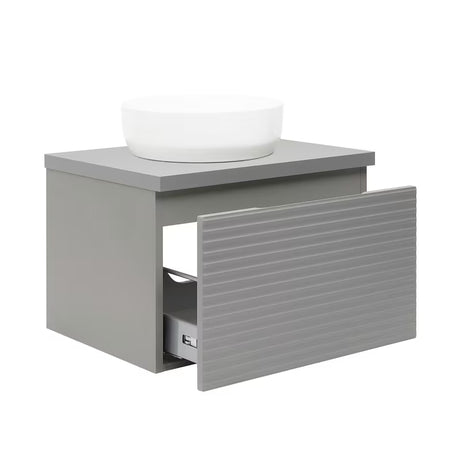 Viseća ormarić ispod umivaonika Naturel Savona u mat sivoj boji s glodanom frontom