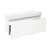 Viseća kupaonski ormarić Naturel Savona s keramičkim dvostrukim umivaonikom u bijelom sjaju