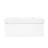 Viseća kupaonski ormarić Naturel Savona s keramičkim dvostrukim umivaonikom u bijelom sjaju