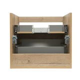 Viseća kupaonski ormarić s keramičkim umivaonikom Naturel Savona u dekoru hrasta halifax mat