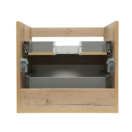 Viseća kupaonski ormarić s keramičkim umivaonikom Naturel Savona u dekoru hrasta halifax mat