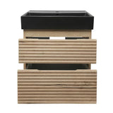 Viseća kupaonski ormarić Naturel Savona s keramičkim umivaonikom u dekoru hrasta halifax