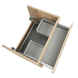 Viseća kupaonski ormarić Naturel Savona s keramičkim umivaonikom u dekoru hrasta halifax