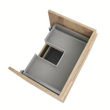 Viseća kupaonski ormarić Naturel Savona s keramičkim umivaonikom u dekoru hrasta halifax mat