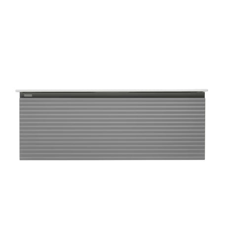 Viseća kupaonski ormarić s dvostrukim umivaonikom Naturel Savona u mat sivoj boji