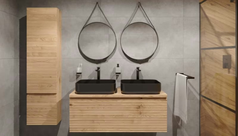 Naturel Savona elegantnih linija za kupaonicu