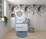 Kupaonski set Naturel Stilla u sjajno bijeloj izvedbi s umivaonikom i elementima u dekoru tartuf bukve