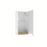 Bijeli viseća kupaonski ormarić Naturel Stilla 80x30x45 cm s jednom ladicom