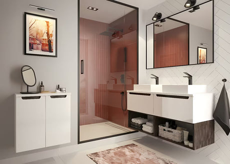 Bijeli viseća kupaonski ormarić Naturel Stilla 80x30x45 cm s jednom ladicom