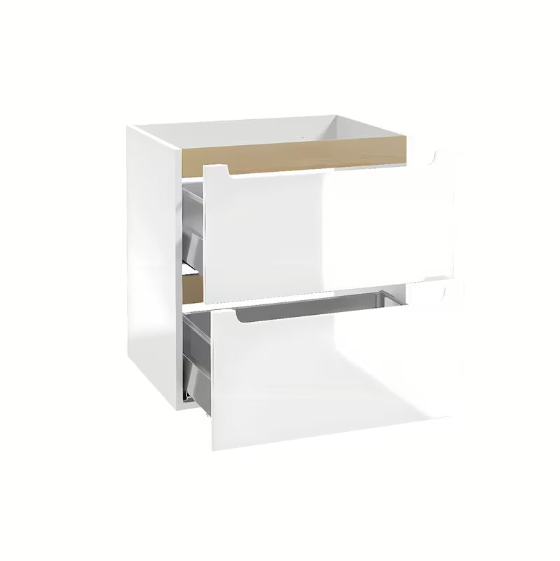 Bijeli viseća kupaonski ormarić Naturel Stilla s dvije ladice