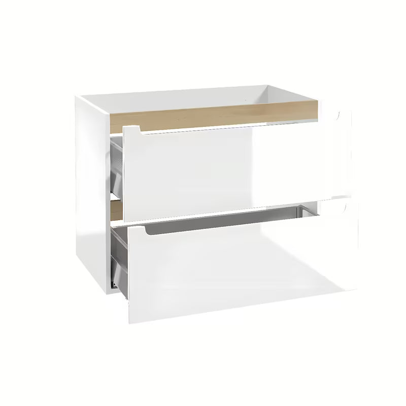 Bijeli viseća kupaonski ormarić Naturel Stilla s dvije ladice 80x60x45 cm