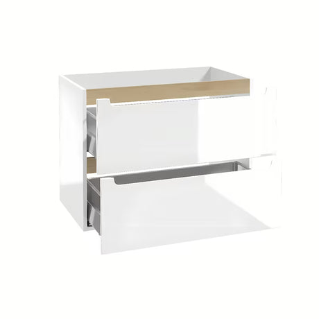 Bijeli viseća kupaonski ormarić Naturel Stilla s dvije ladice 80x60x45 cm