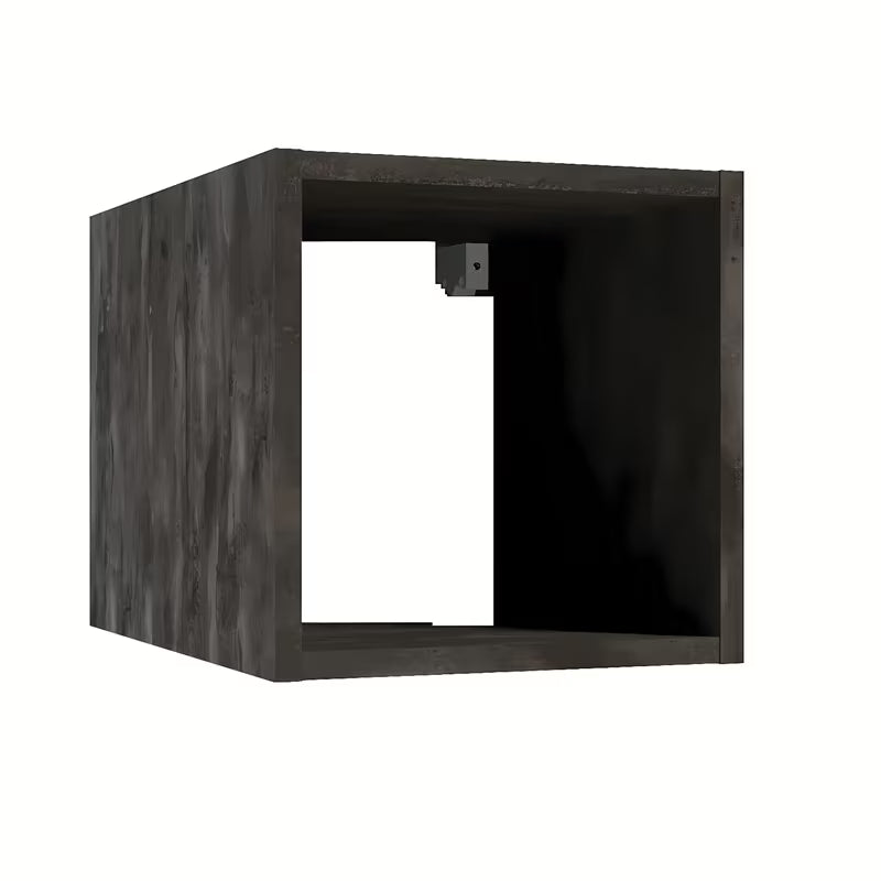 Crni viseći policni kutija Naturel Stilla 30x30x44 cm za kupaonicu