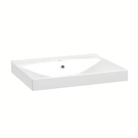 Bijeli keramički umivaonik za kupaonski ormarić Naturel Stilla modernog četvrtastog oblika pro za montažu na kupaonski namještaj.