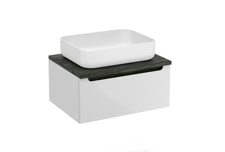 Viseća kupaonski ormarić ispod umivaonika Naturel Stilla 60x30x45 cm u bijeloj boji s jednom ladicom