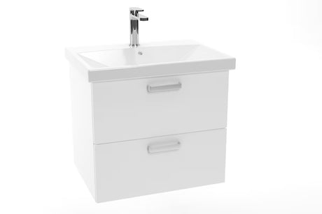 Bijeli viseća ormarić s keramičkim umivaonikom Naturel Vario Dekor