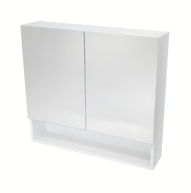 Ormarić s Ogledalom Naturel Vario Dekor 75x68,6 cm u mat bijeloj boji sa staklenim policama