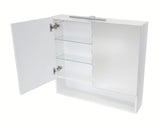 Ormarić s Ogledalom Naturel Vario Dekor 75x68,6 cm u mat bijeloj boji sa staklenim policama