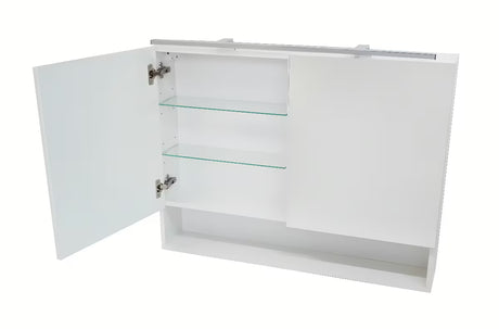 Ormarić s Ogledalom Naturel Vario u mat bijeloj boji sa zrcalnim vratima