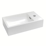 Naturel Verona umivaonik za kupaonski ormarić od lijevanog mramora s preljevom, bijela