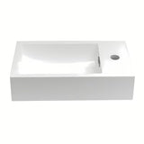 Naturel Verona umivaonik za kupaonski ormarić od lijevanog mramora s preljevom, bijela