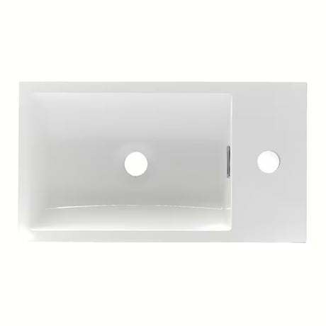 Naturel Verona umivaonik za kupaonski ormarić od lijevanog mramora s preljevom, bijela