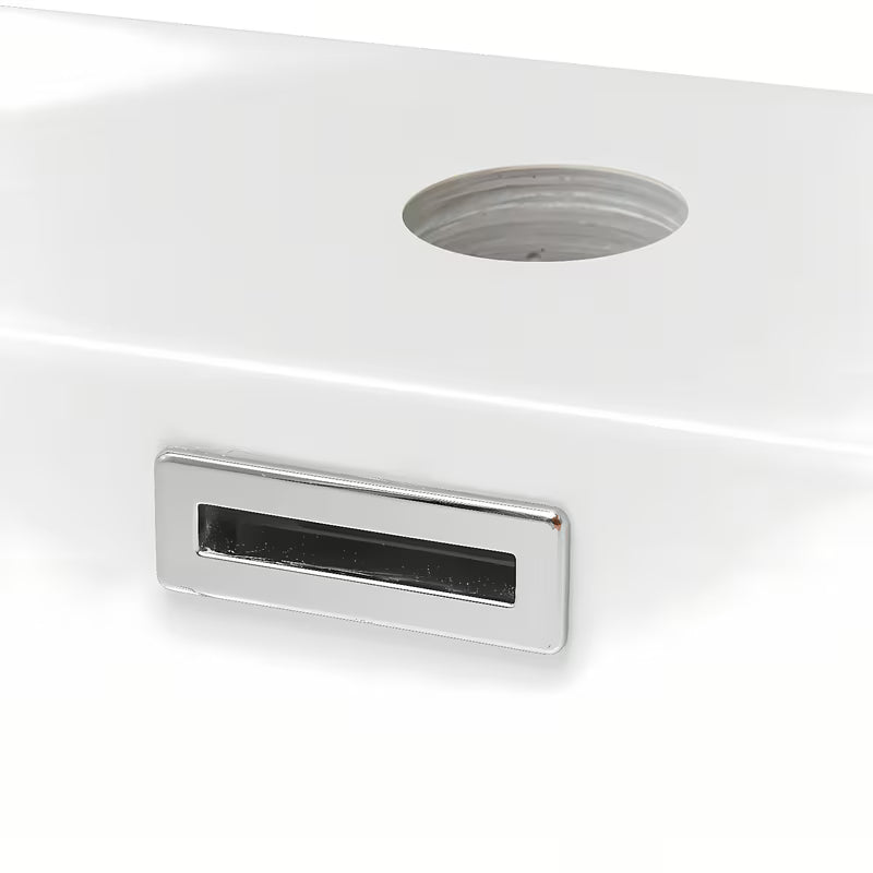 Naturel Verona umivaonik za kupaonski ormarić od lijevanog mramora s preljevom, bijela