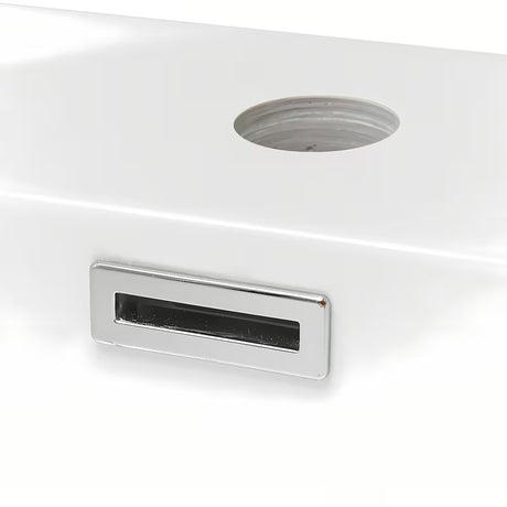 Naturel Verona umivaonik za kupaonski ormarić od lijevanog mramora s preljevom, bijela