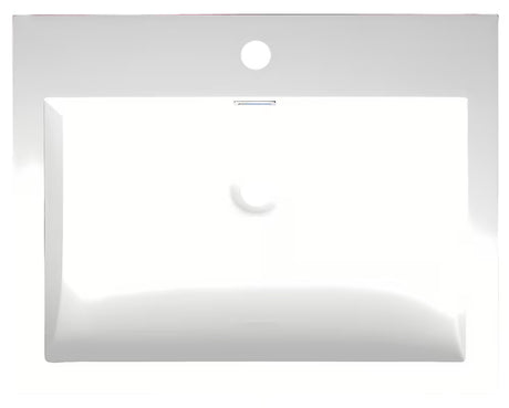 Naturel Verona umivaonik za kupaonski ormarić od lijevanog mramora s preljevom, bijela izvedba