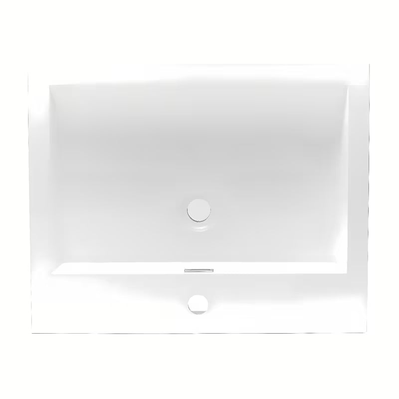 Naturel Verona umivaonik za kupaonski ormarić od lijevanog mramora s preljevom, bijela izvedba