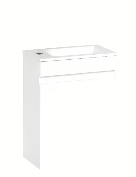 Sjajno bijela ormarić s umivaonikom Naturel Verona dimenzija 40x53x22 cm