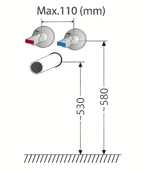 Bijeli sjajni ormarić s umivaonikom Naturel Verona s velikom ladicom i umivaonikom od lijevanog mramora.