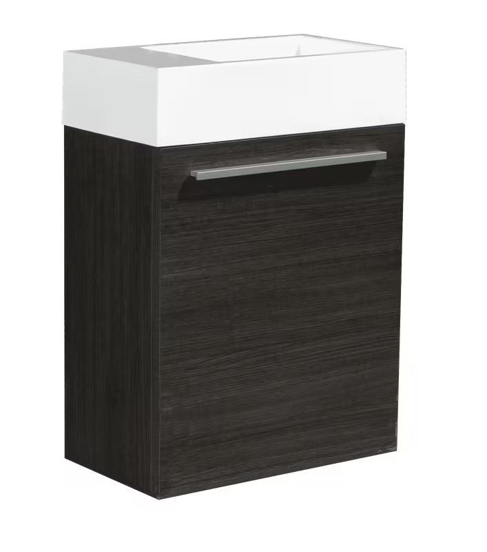 Ormarić s umivaonikom Naturel Verona 46 x 26 x 63 cm u dekoru tamnog drva pro WC školjke i male prostore.