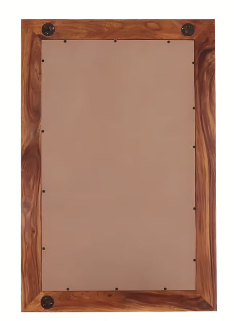 Zidno ogledalo Naturel Wood 60x90 cm od masivnog palisandera u toplim smeđim tonovima